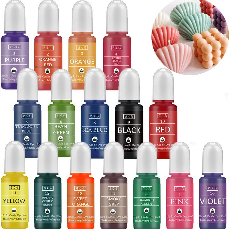 Soap Making Ingredient - 10ml/Bottle Candle Wax Pigment Colorant Non-Toxic