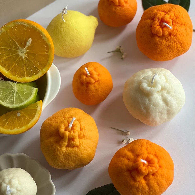Soap Making Gel - Orange Fruit Candle Mold DIY Strawberry
