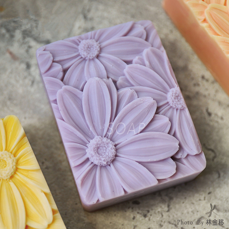 Soap Making Ideas - Newest!!!3d Elegant Sunflower Soap Mold Rectangle