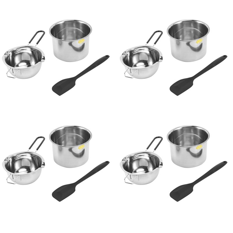 Soap Making Double Boiler - ABKW-4X Double Boiler Pot Set Stainless