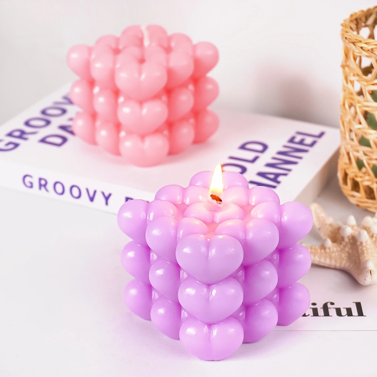 Love Bubble Candle Silicone Mo - Soap Making Gel 评论和价格