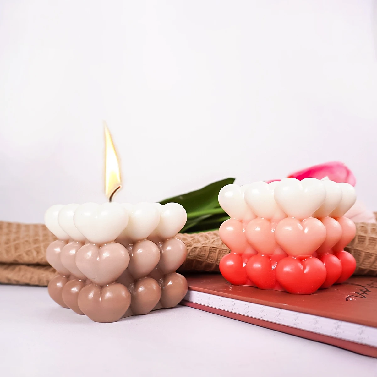 Love Bubble Candle Silicone Mo - Soap Making Gel 评论和价格