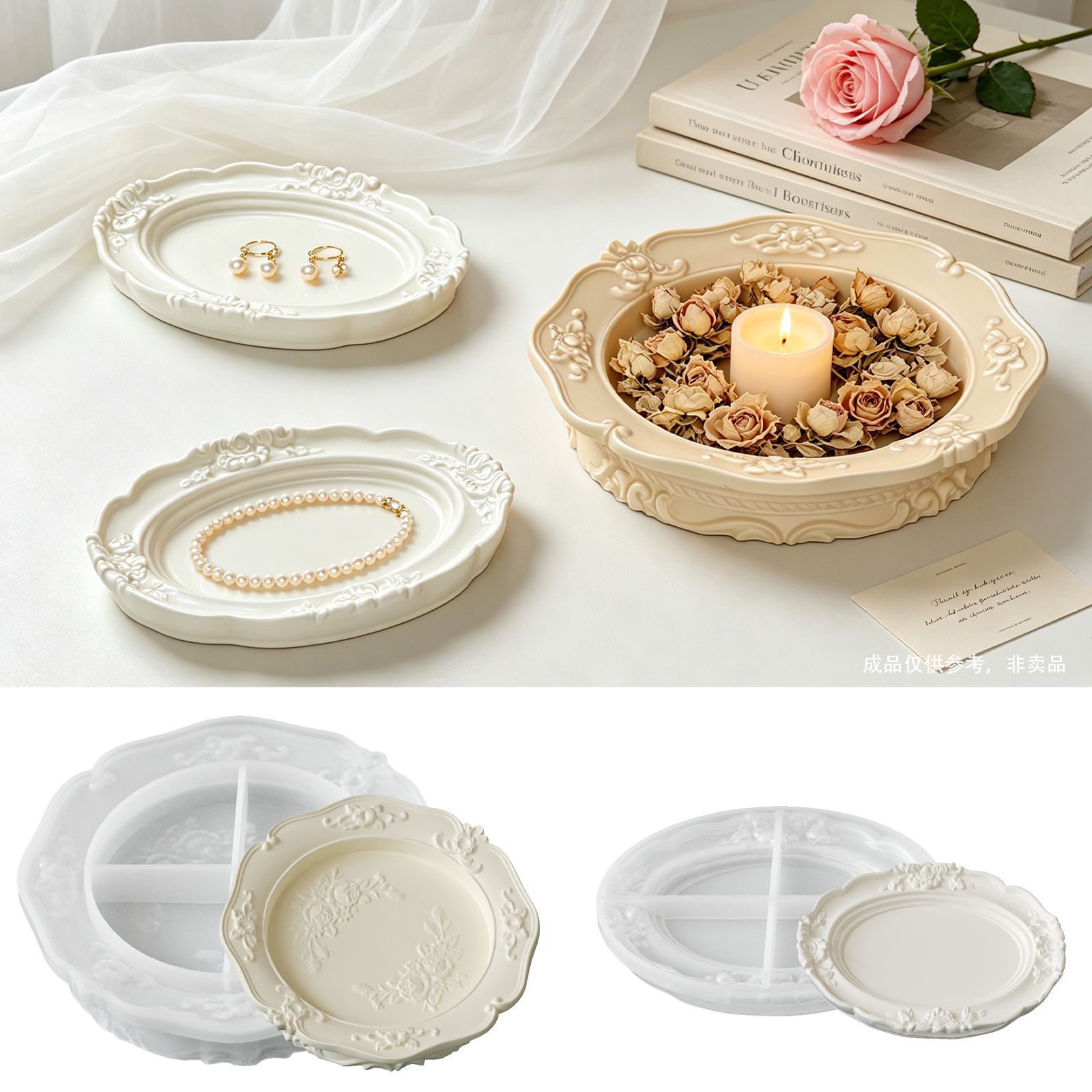 Elegant Vintage Baroque Lace S - Soap Making Tray 评论和价格