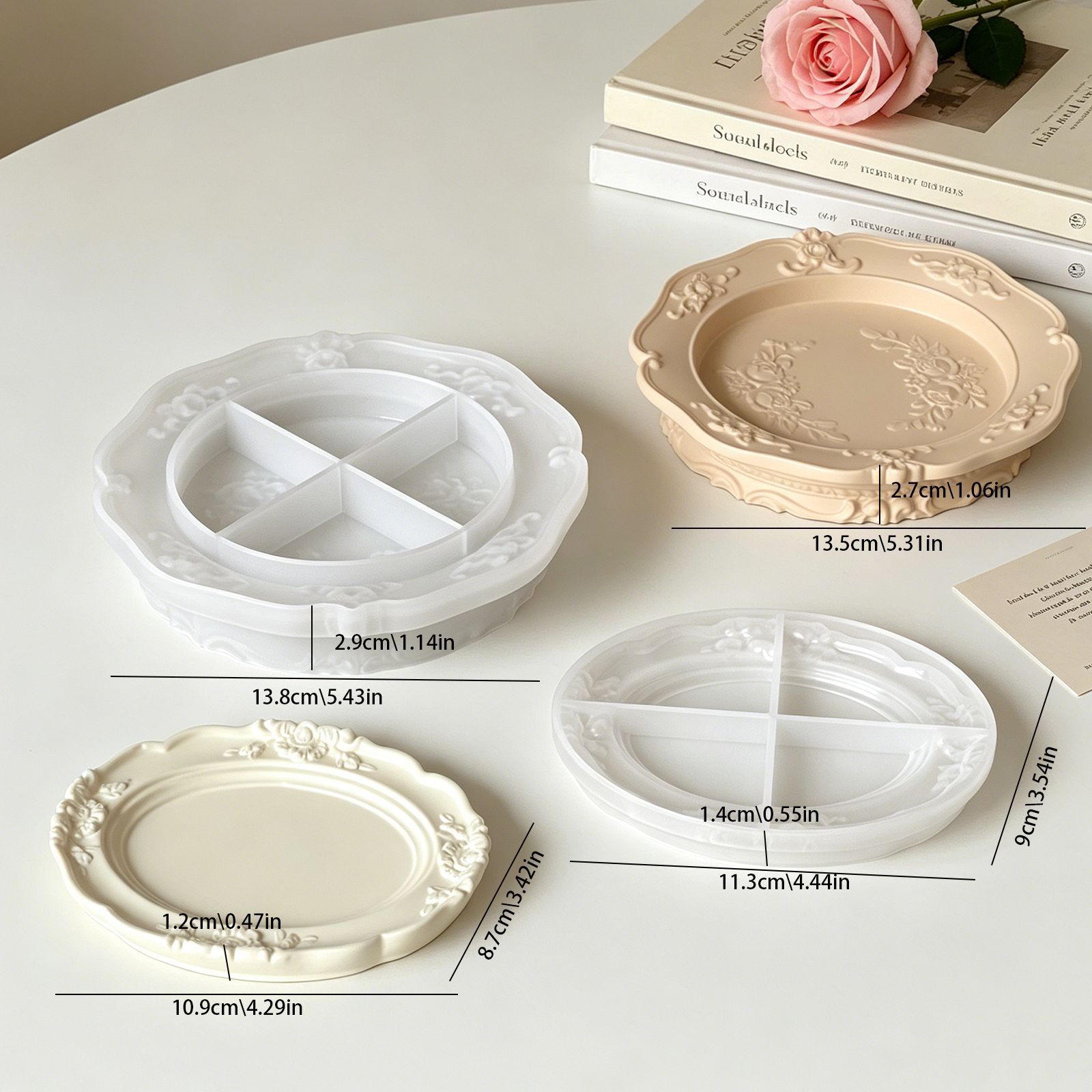 Elegant Vintage Baroque Lace S - Soap Making Tray 评论和价格