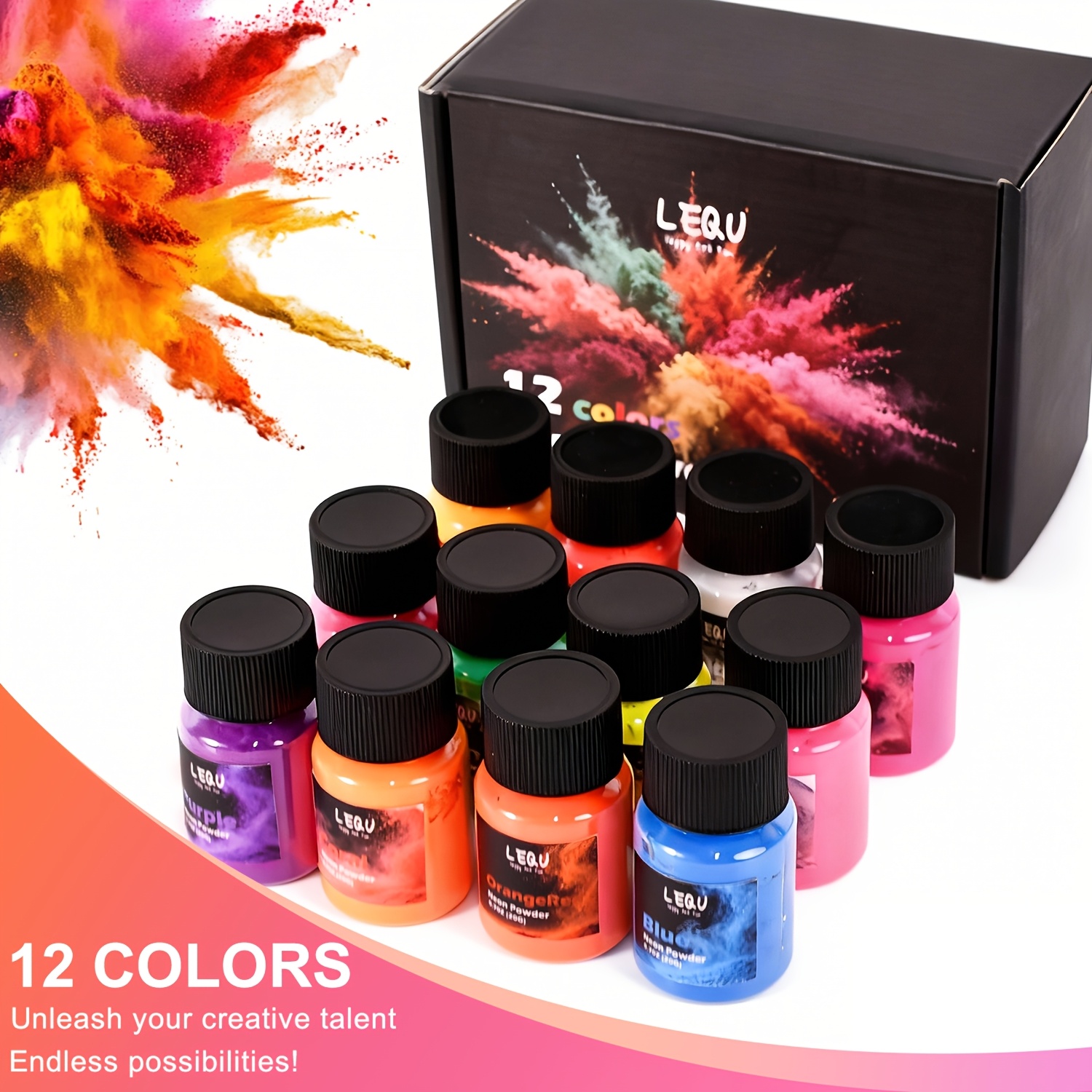 LEQU 12Colors Neon Fluorescent - Soap Making Ingredient 评论和价格