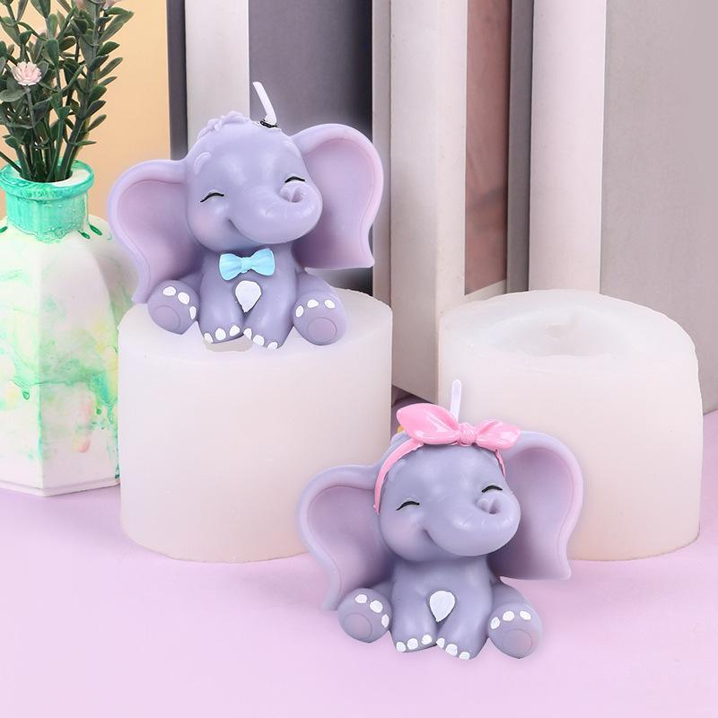 Cute 3D Elephant Silicone Cand - Soap Making Equipment 评论和价格