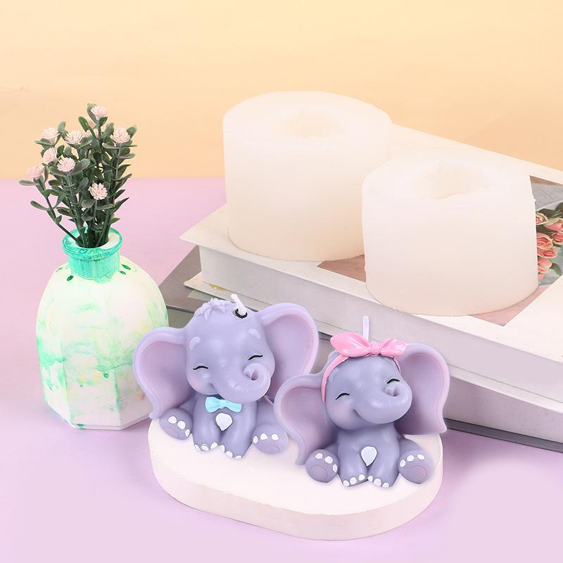 Cute 3D Elephant Silicone Cand - Soap Making Equipment 评论和价格