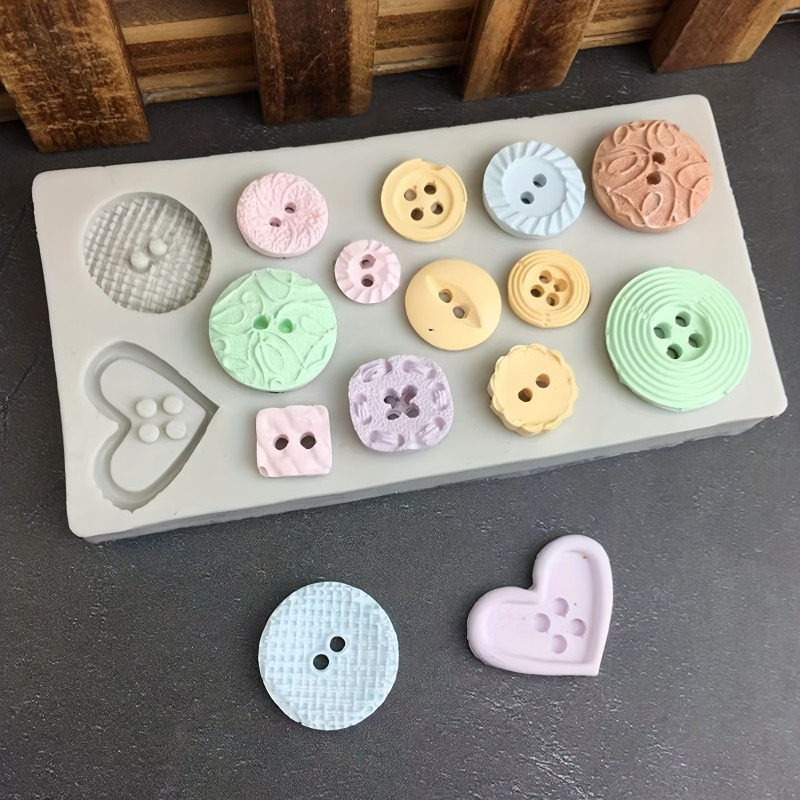 Buttons Shape Silicone Mold Si - Soap Making Equipment 评论和价格