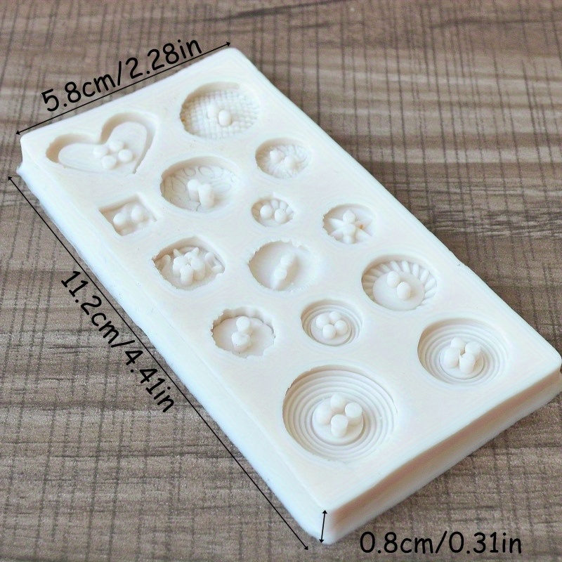 Buttons Shape Silicone Mold Si - Soap Making Equipment 评论和价格