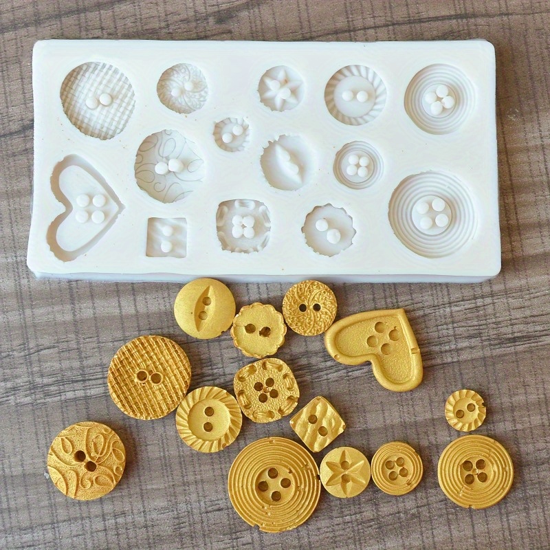 Buttons Shape Silicone Mold Si - Soap Making Equipment 评论和价格