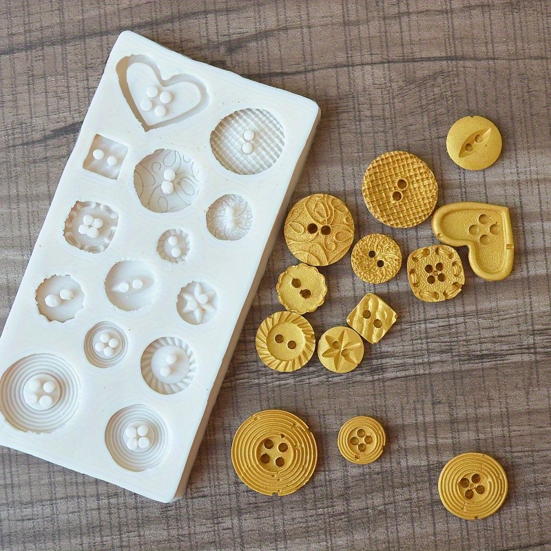 Buttons Shape Silicone Mold Si - Soap Making Equipment 评论和价格