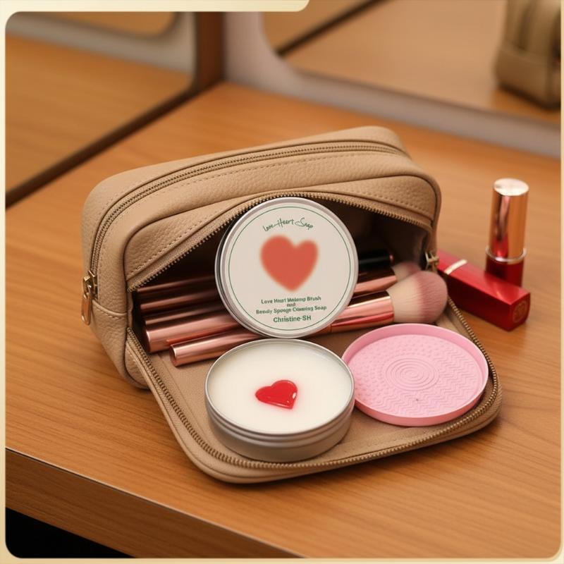 Heart Shaped Make Up Brush Cle - Quick Soap Making 评论和价格