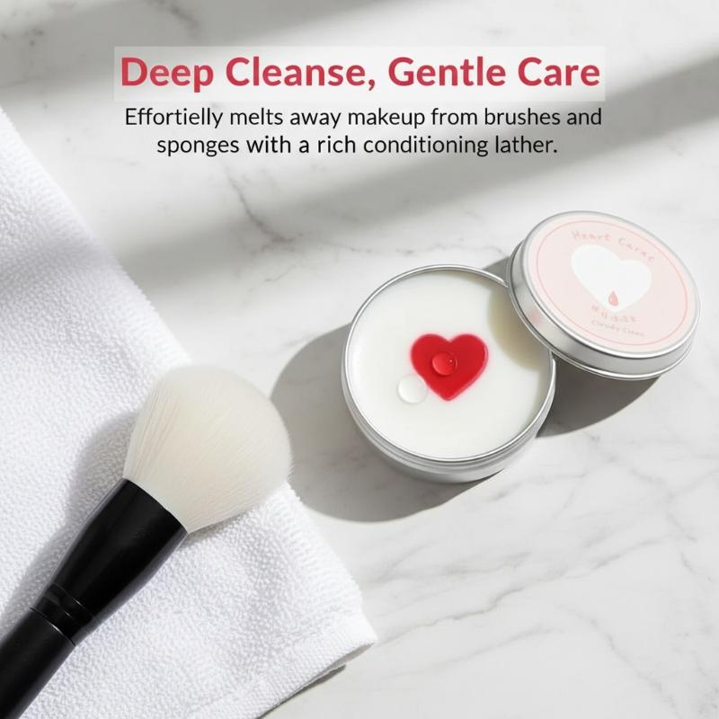 Heart Shaped Make Up Brush Cle - Quick Soap Making 评论和价格