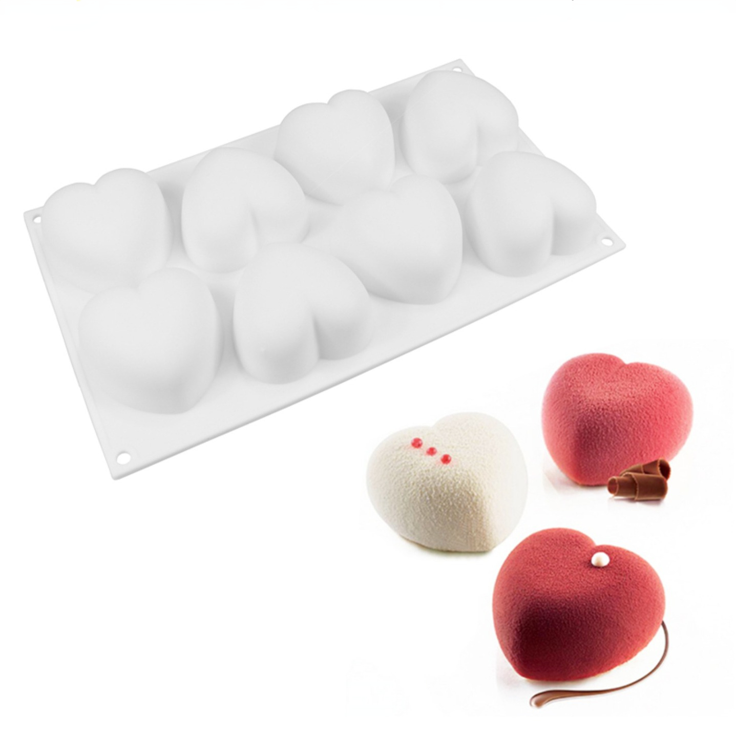Love Heart Silicone Soap Mold  - Soap Making Tray 评论和价格