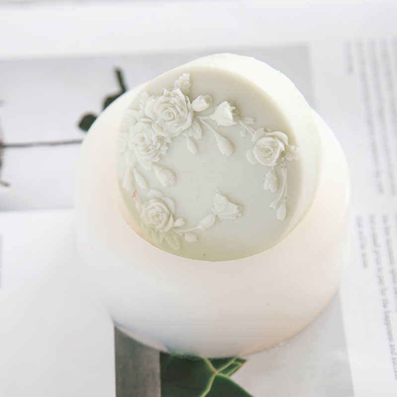Round Shape Rose Flower Handma - Soap Making Tray 评论和价格