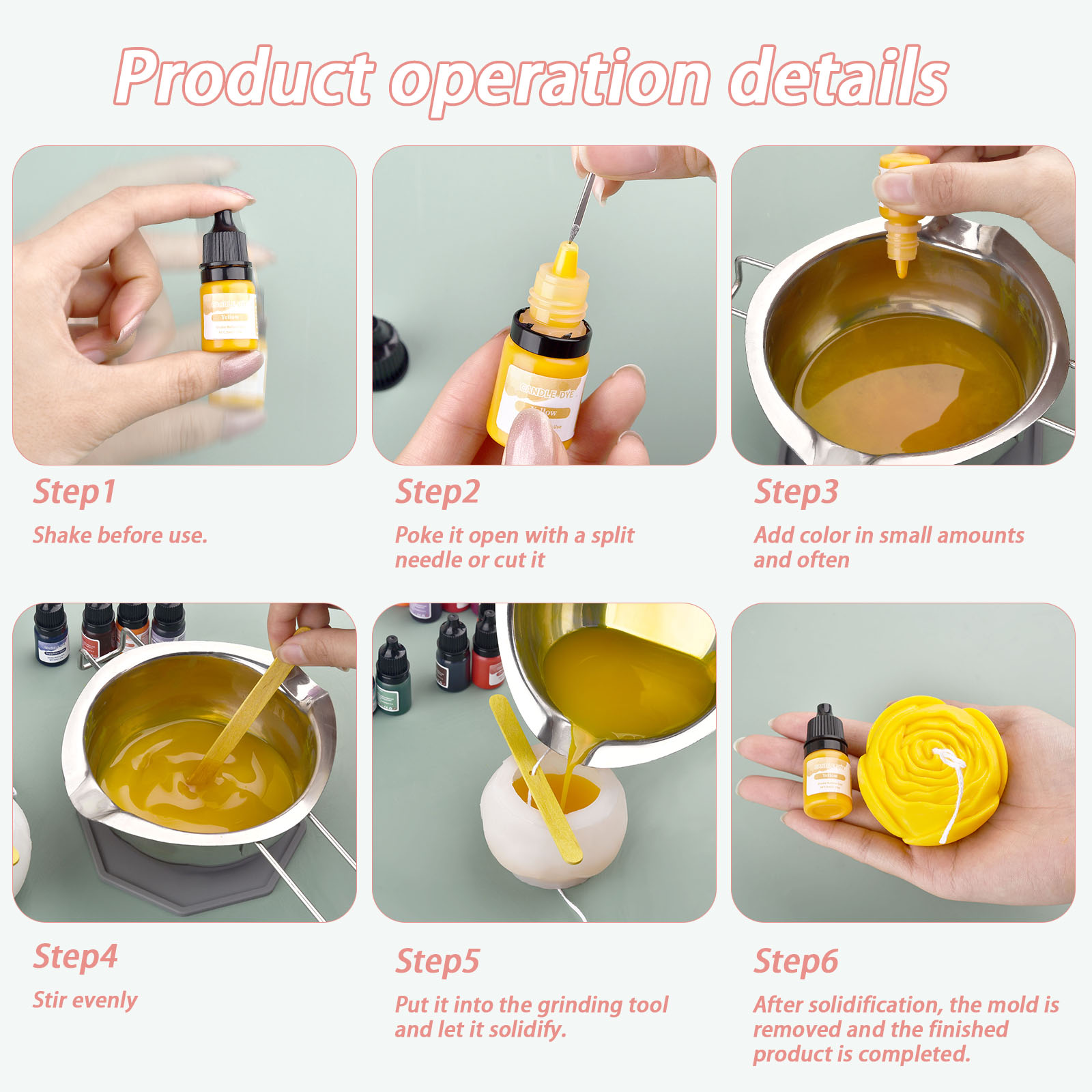 5ml/Bottle Candle Wax Pigment  - Soap Making Ingredient 评论和价格
