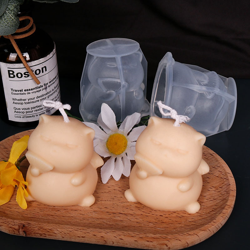 Cute Fat Cat Silicone Candle M - Soap Making Animal Fat 评论和价格