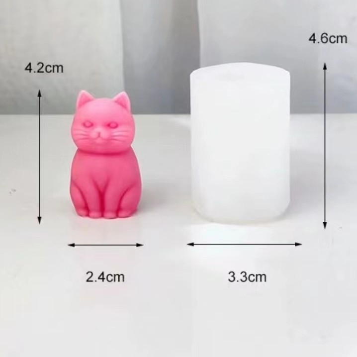3D fat cat  Animal Silicone Ca - Soap Making Animal Fat 评论和价格